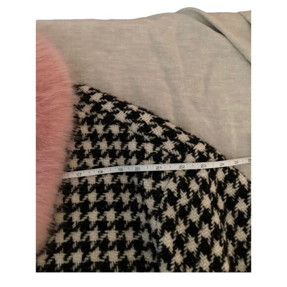 COPY - Kate Spade houndstooth wool coat detachable pink fur collar lined NWOT s… - Picture 14 of 15